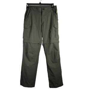Vector Men's Medium 32 Tactical Hiking Convertible Pants Zip Off To Shorts Green